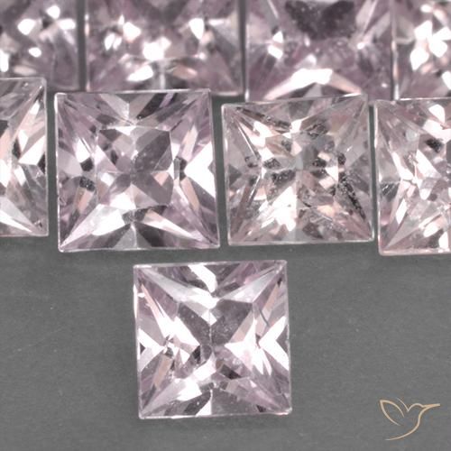0.42ct Naturel Rose corail Saphir, Carré, VS