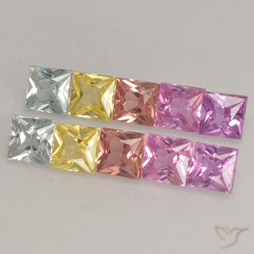 Shop natural 2.24ct Multicolore Saphir gems, Carré, from Tanzanie at GemSelect. In stock, global shipping!
