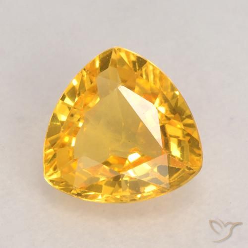 0.62ct Naturel Doré moyen Saphir, Trillion, VVS-VS