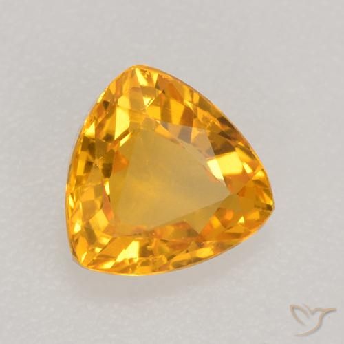 Saphir Orange-or naturelle Trillion, 0.64 ct, VVS-VS