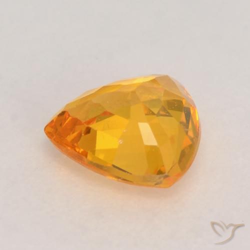 Saphir Orange-or naturelle Trillion, 0.64 ct, VVS-VS