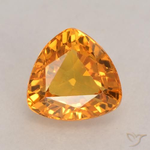 0.76ct Naturel Orange moyen Saphir, Trillion, VVS-VS