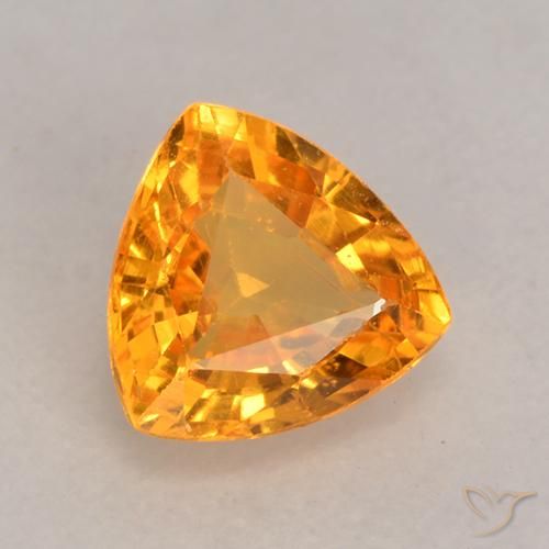 Saphir Or naturelle Trillion, 0.64 ct, VS