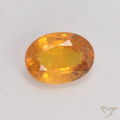 1.39ct Naturel Orange-or Saphir, ovale, VS