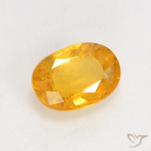 Saphir Doré moyen naturelle ovale, 1.04 ct, VS-SI