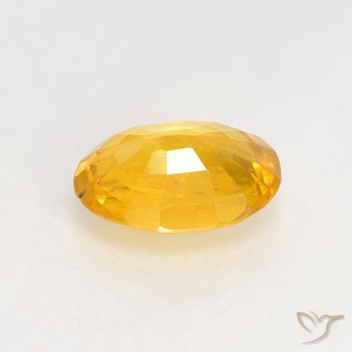 Saphir Orange Doré naturelle ovale, 1.09 ct, VS-SI