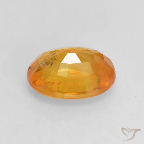 Saphir Orange moyen naturelle ovale, 1.81 ct, VS-SI