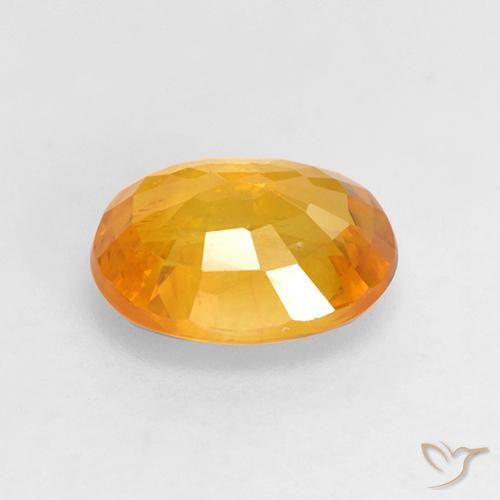 Saphir Orange Doré naturelle ovale, 1.70 ct, VS-SI