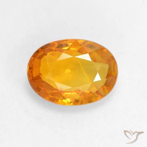 1.51ct Naturel Orange moyen Saphir, ovale, VS