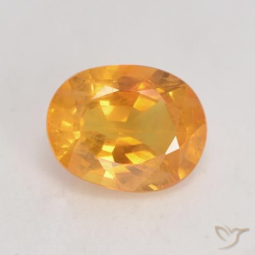1.51ct Naturel Orange moyen Saphir, ovale, VS-SI