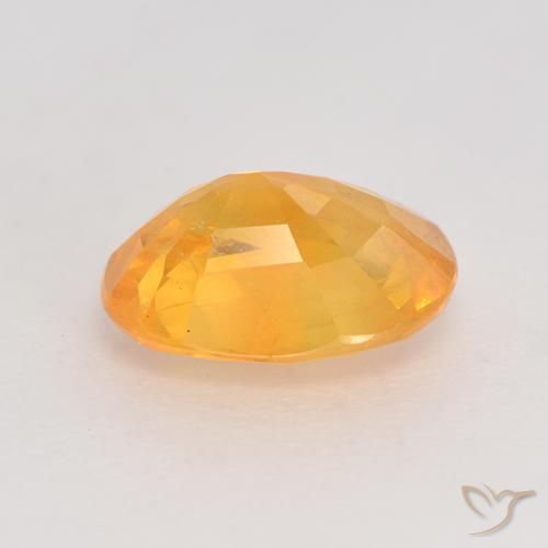 Saphir Orange moyen naturelle ovale, 1.51 ct, VS-SI