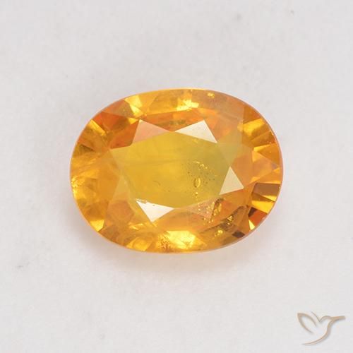 1.40ct Naturel Orange-or Saphir, ovale, VS-SI