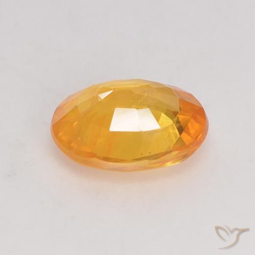 Saphir Orange-or naturelle ovale, 1.40 ct, VS-SI