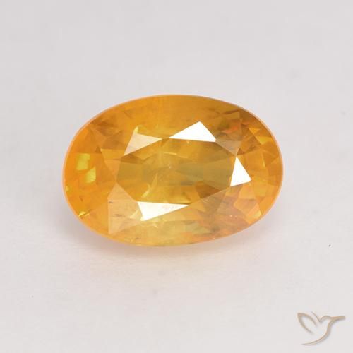 1.50ct Naturel Orange moyen Saphir, ovale, VS