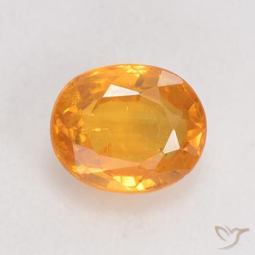 0.98ct Naturel Orange moyen Saphir, ovale, VS-SI