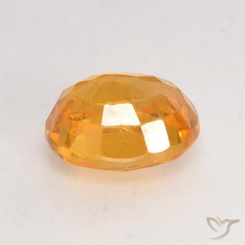 Saphir Orange moyen naturelle ovale, 0.98 ct, VS-SI