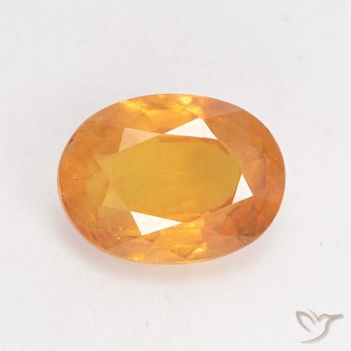 1.63ct Naturel Orange-or Saphir, ovale, VS-SI