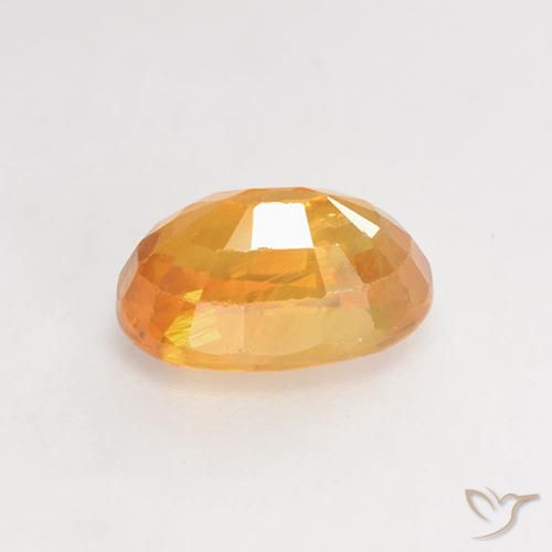 Saphir Orange moyen naturelle ovale, 1.26 ct, VS-SI