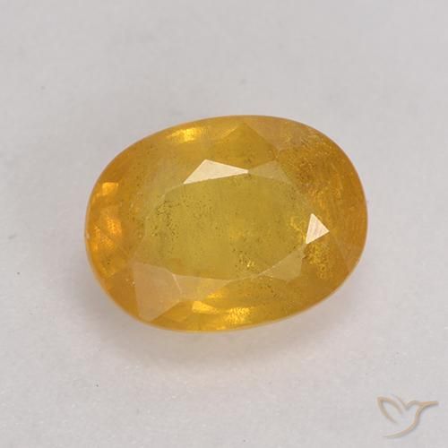 2.05ct Naturel Orange Doré Saphir, ovale, SI