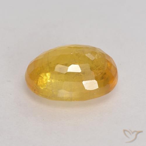 Saphir Orange Doré naturelle ovale, 2.05 ct, SI