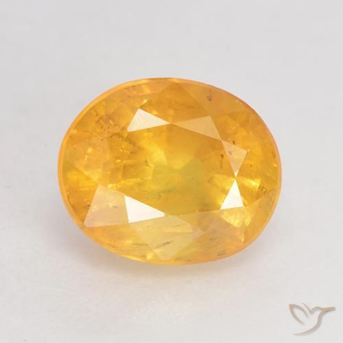 1.75ct Naturel Orange Doré Saphir, ovale, SI