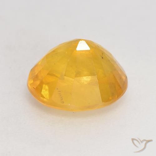 Saphir Orange Doré naturelle ovale, 1.75 ct, SI