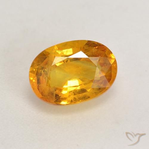 1.43ct Naturel Orange-or Saphir, ovale, VS