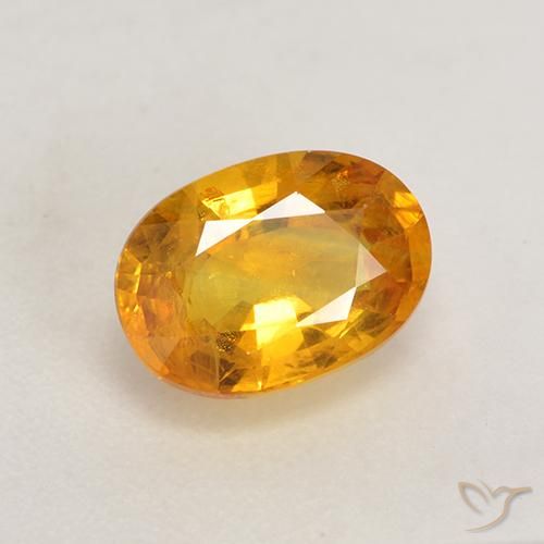 Saphir Orange-or naturelle ovale, 1.43 ct, VS
