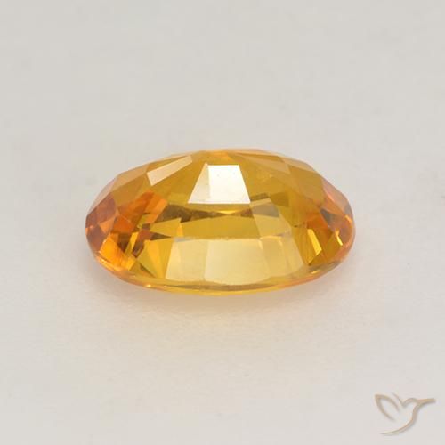 Saphir Orange-or naturelle ovale, 1.43 ct, VS