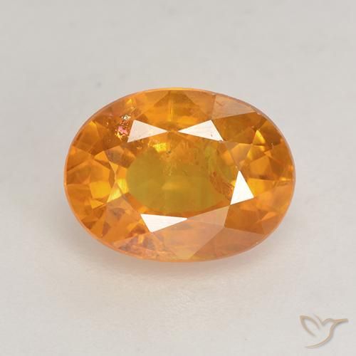 1.88ct Naturel Or orange foncé Saphir, ovale, VS-SI