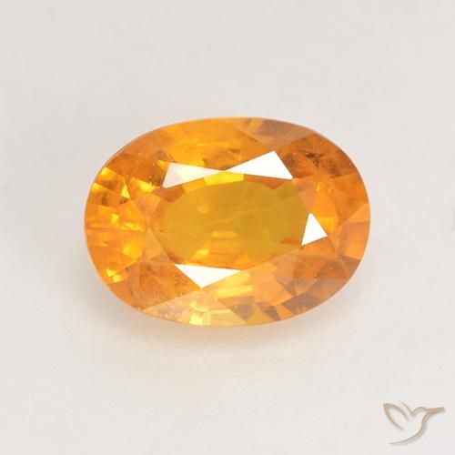 1.58ct Naturel Orange moyen Saphir, ovale, VS-SI