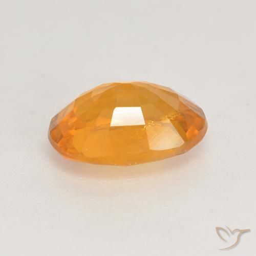 Saphir Orange moyen naturelle ovale, 1.58 ct, VS-SI