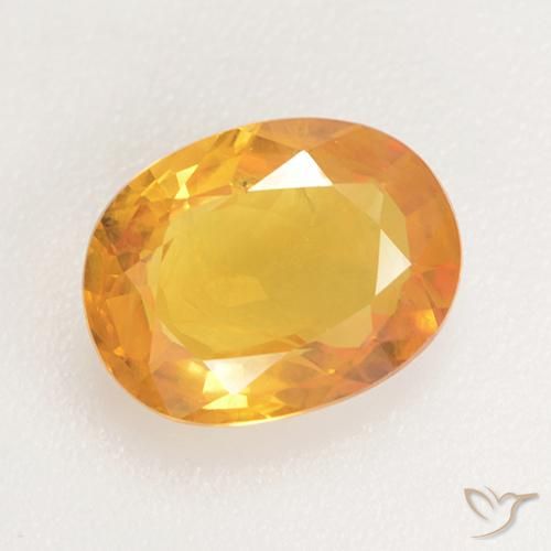 1.42ct Naturel Orange Doré Saphir, ovale, VS-SI