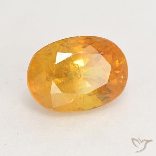Saphir Orange moyen naturelle ovale, 2.02 ct, VS-SI