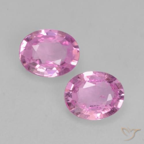 0.64ctw Naturel Pourpre rose vif Saphir, ovale, VS