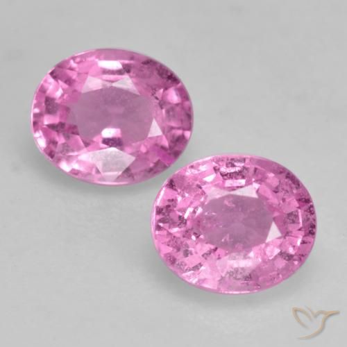 0.87ctw Naturel Rose moyen Saphir, ovale, VS, Photo A