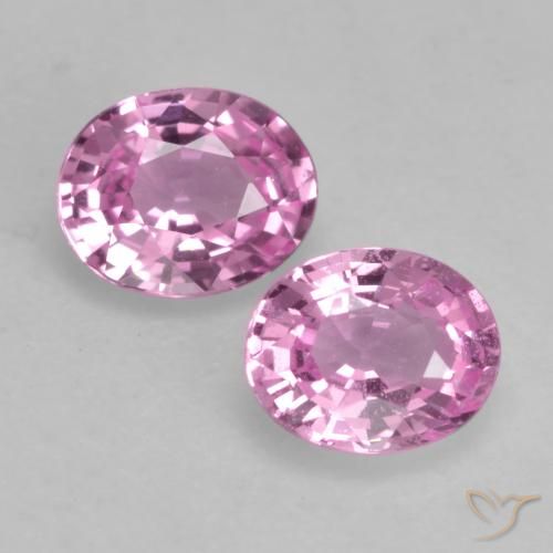 0.81ctw Naturel Rose moyen Saphir, ovale, VVS-VS