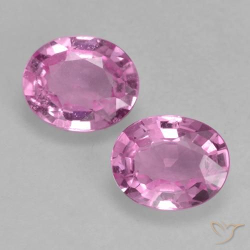 0.77ctw Naturel Rose moyen Saphir, ovale, VS