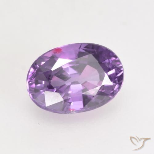Saphir Violet violacé naturelle ovale, 0.81 ct, VVS-VS