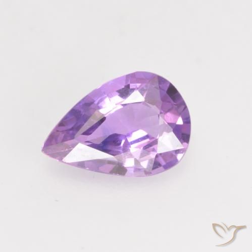 Saphir Violet Iris naturelle En forme de poire, 0.63 ct, VVS-VS