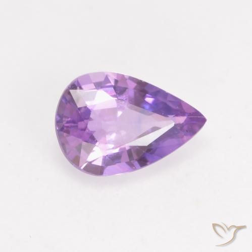 Saphir Violet Iris naturelle En forme de poire, 0.63 ct, VVS-VS