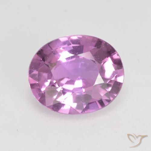 0.76ct Naturel Violet Rosâtre Saphir, ovale, VVS-VS