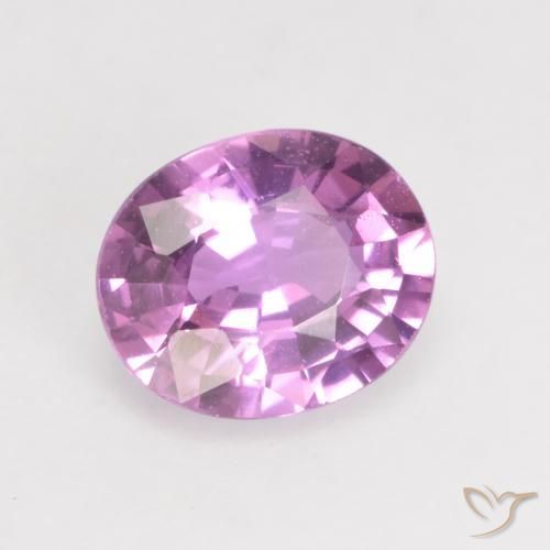 Saphir Violet Rosâtre naturelle ovale, 0.76 ct, VVS-VS
