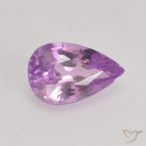 Saphir Pourpre violet rosâtre naturelle En forme de poire, 0.63 ct, VVS-VS