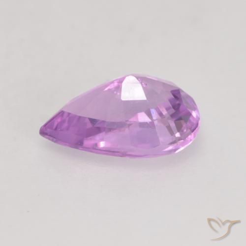 Saphir Pourpre violet rosâtre naturelle En forme de poire, 0.63 ct, VVS-VS