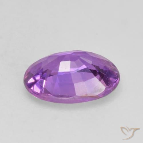 Saphir Violet violacé naturelle ovale, 0.70 ct, VVS-VS