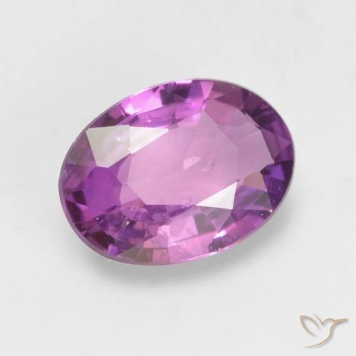 Saphir Pourpre électrique naturelle ovale, 0.55 ct, VVS-VS