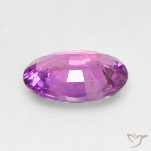 Saphir Pourpre électrique naturelle ovale, 0.55 ct, VVS-VS