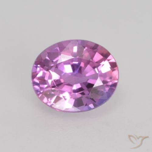 0.73ct Naturel Violet Rosâtre Saphir, ovale, VVS-VS