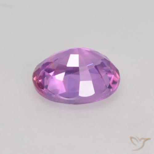 Saphir Violet Rosâtre naturelle ovale, 0.73 ct, VVS-VS